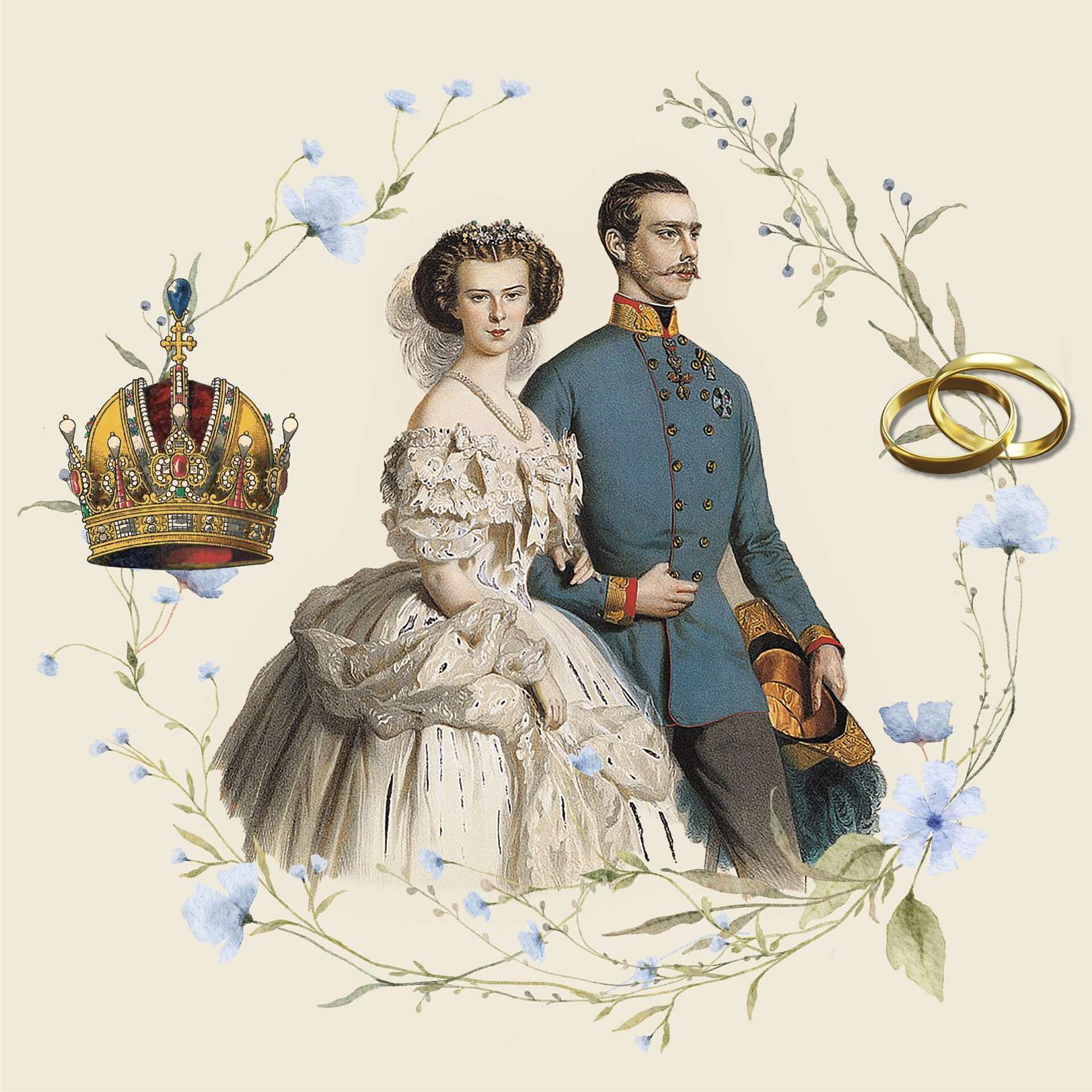 Illustration von Elisabeth und Franz Joseph