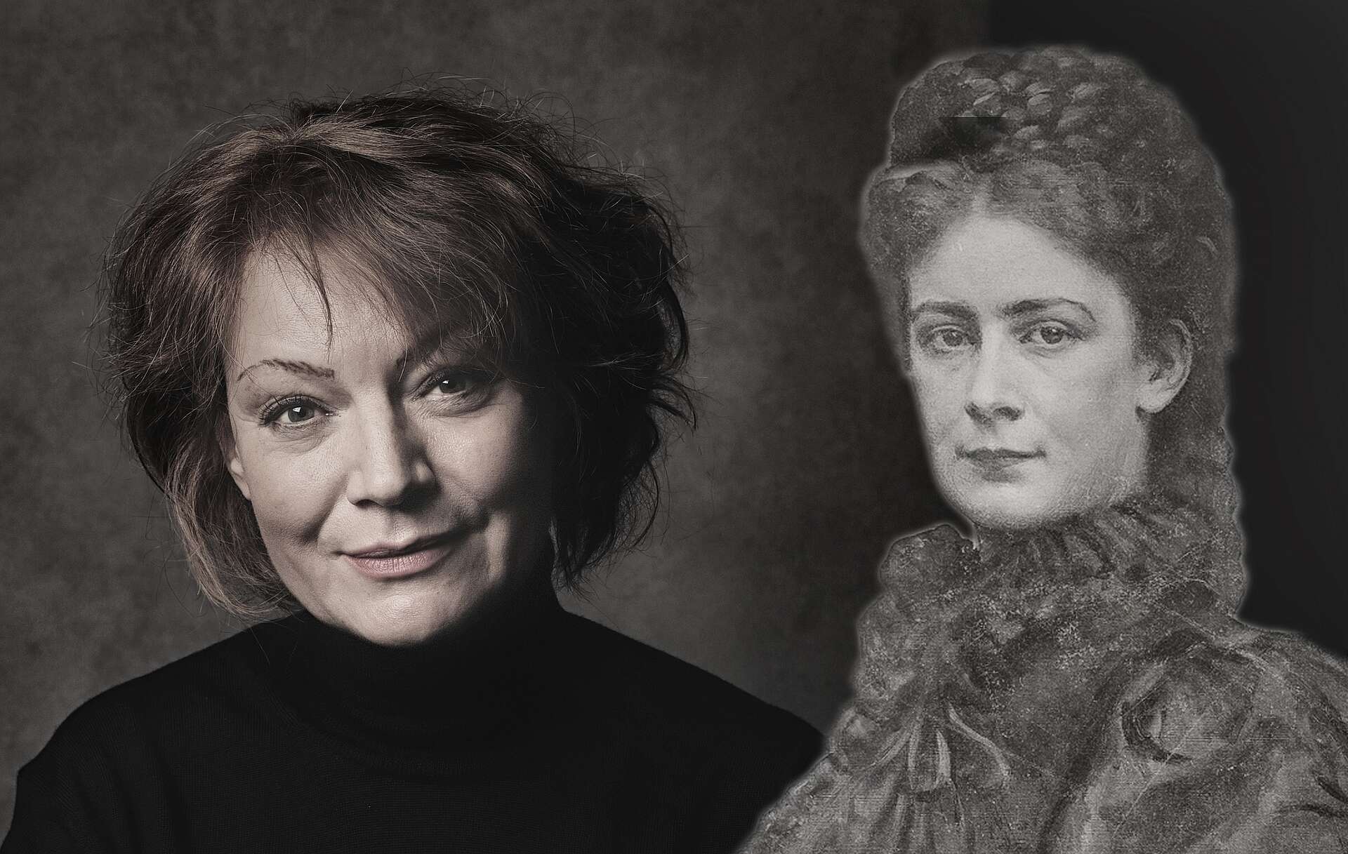 Collage von Marion Mitterhammer und einem Portrait von Kaiserin Elisabeth